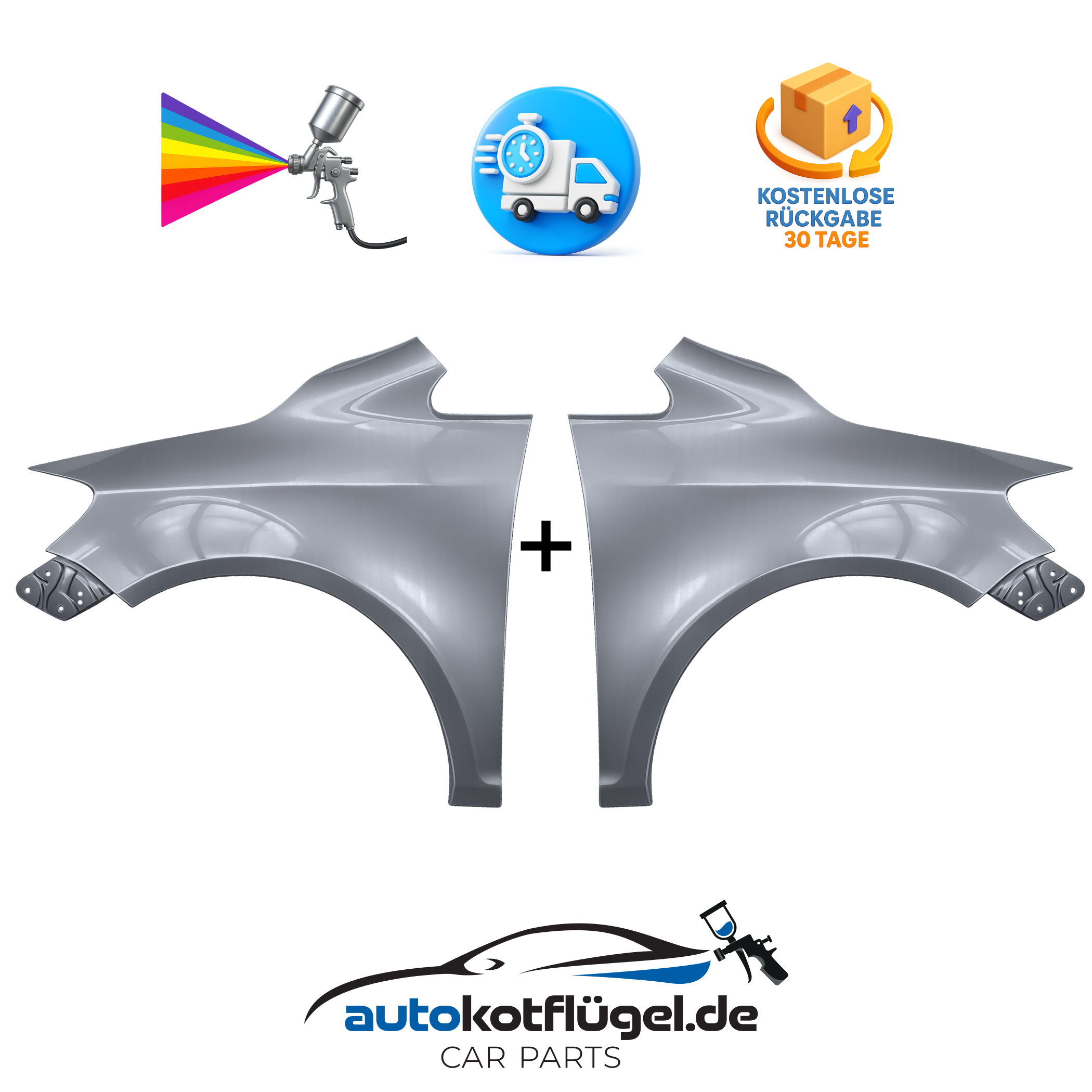 Kotflügel für VW GOLF PLUS LA7T Links + Rechts 05-14 Vorderseite Lackiert Neu